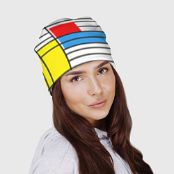 Шапка В стиле мондриана, цвет: 3D-принт — фото 2