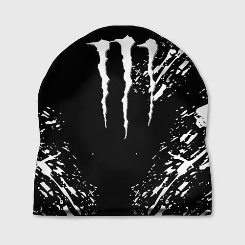 Шапка Monster energy white splash / 3D-принт – фото 1