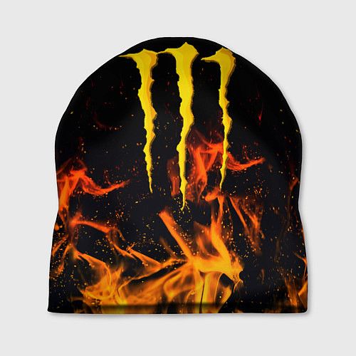 Шапка Monster energy orange fire / 3D-принт – фото 1