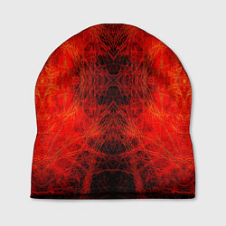 Шапка Красно-черная кожа дракона