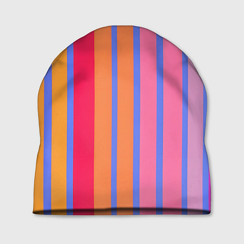 Шапка Теплые цветные полосы / 3D-принт – фото 1