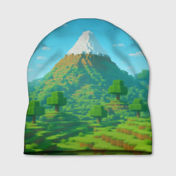 Шапка Пейзаж Minecraft с горой со снежной шапкой, цвет: 3D-принт