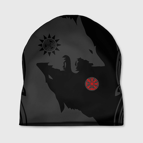 Шапка Волки викингов с обережными символами - тату / 3D-принт – фото 1