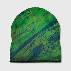 Шапка Абстракция - green paint strokes