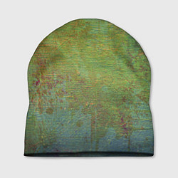 Шапка Абстракция - green oil stain