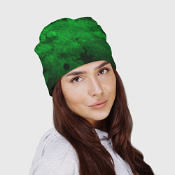 Шапка Абстракция - green acid stains, цвет: 3D-принт — фото 2