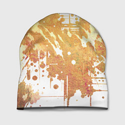 Шапка Абстракция - gold spot on white