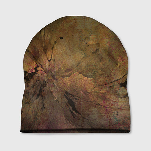 Шапка Абстракция - yellowish-dark pink stone / 3D-принт – фото 1