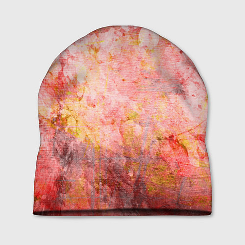 Шапка Абстракция- red embroidered fabric / 3D-принт – фото 1