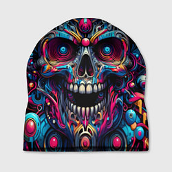 Шапка Colorful cyber skull - pattern