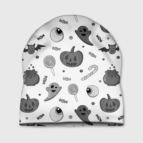 Шапка Halloween grey and white / 3D-принт – фото 1