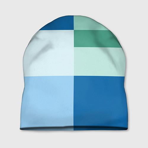Шапка Мятное небо колор-блок / 3D-принт – фото 1