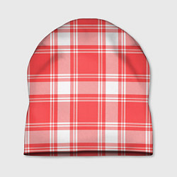 Шапка Checked red white