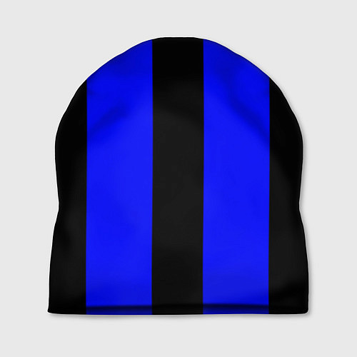 Шапка Color blue black stripes / 3D-принт – фото 1
