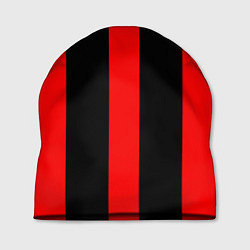 Шапка Color black red lines