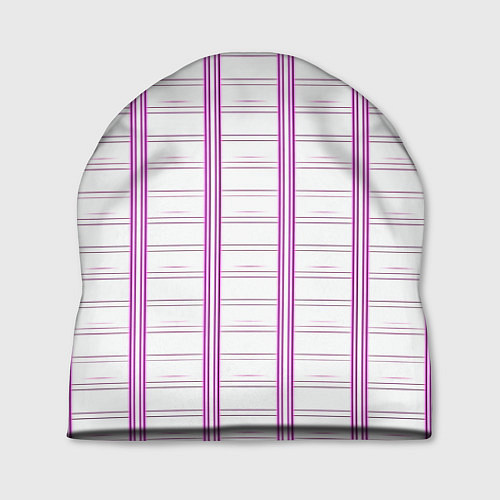 Шапка Color white cage pink line / 3D-принт – фото 1