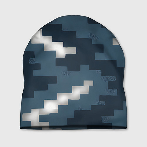 Шапка Пиксельная текстура камуфляж / 3D-принт – фото 1