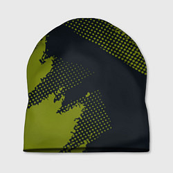 Шапка Абстрактная текстура в зеленом, цвет: 3D-принт