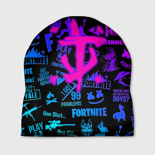 Шапка Fortnite x doom neon logo / 3D-принт – фото 1