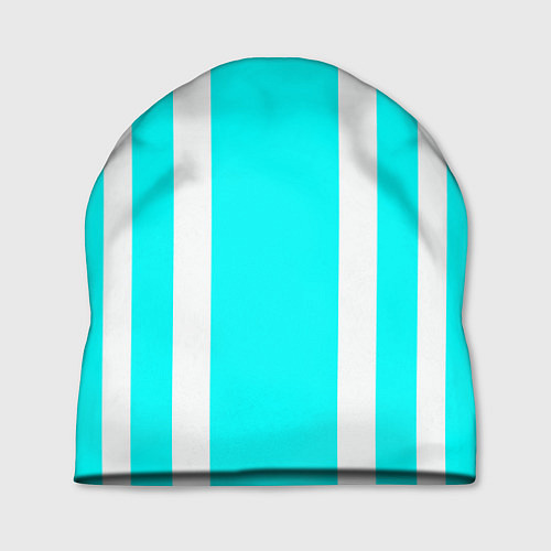 Шапка Color blue white stripes / 3D-принт – фото 1