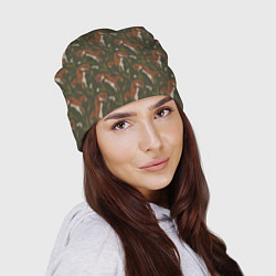 Шапка Лисы в подснежниках, цвет: 3D-принт — фото 2