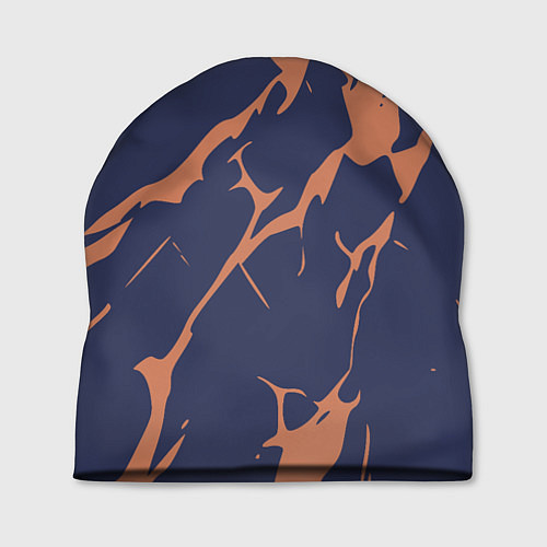Шапка Разломы на синем / 3D-принт – фото 1