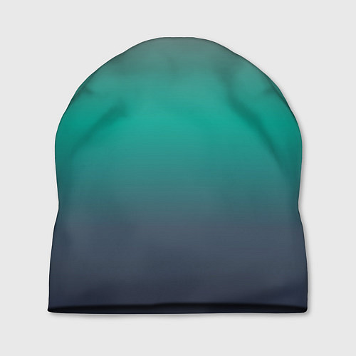 Шапка Градиент серо-зеленый / 3D-принт – фото 1