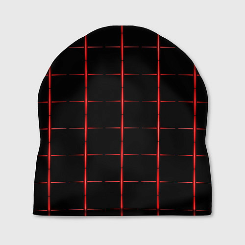 Шапка Color black red crosses / 3D-принт – фото 1