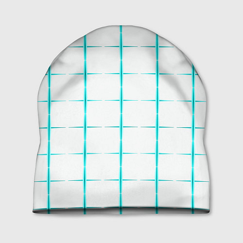 Шапка Color white light blue crosses / 3D-принт – фото 1