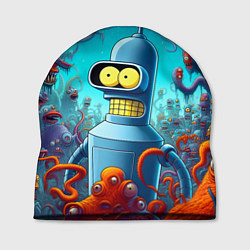Шапка Робот-сгибальщик Бендер среди монстров - нейроарт