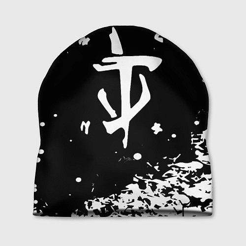 Шапка Doom белый всплеск красок / 3D-принт – фото 1