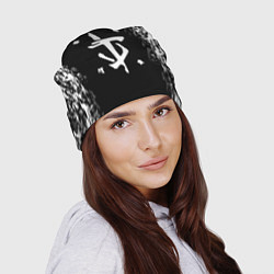 Шапка Doom краска белая текстура, цвет: 3D-принт — фото 2