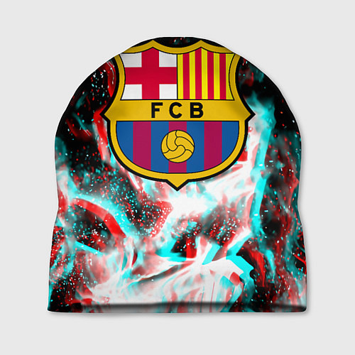 Шапка Barcelona огонь глитч / 3D-принт – фото 1
