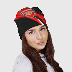 Шапка Arsenal абстракция полосы, цвет: 3D-принт — фото 2