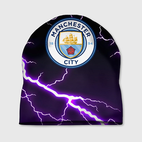 Шапка Манчестер молнии шторм неон / 3D-принт – фото 1