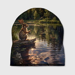 Шапка Заяц на рыбалке, цвет: 3D-принт