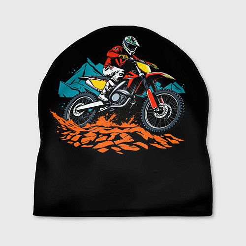 Шапка Motocross and mountains / 3D-принт – фото 1