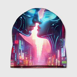 Шапка Cyber neon kiss - ai art fantasy, цвет: 3D-принт