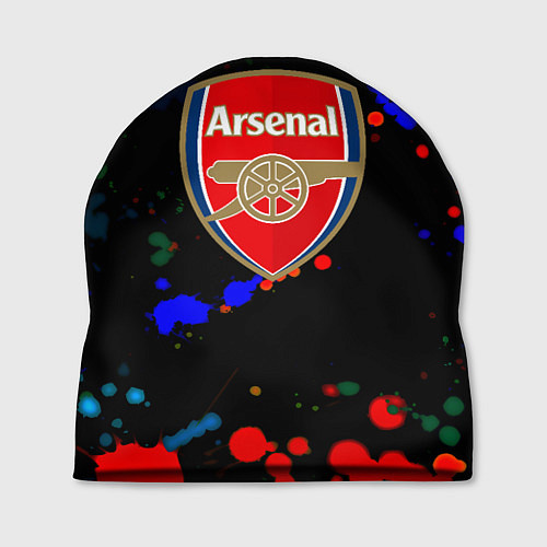 Шапка Arsenal неоновые брызги красок / 3D-принт – фото 1