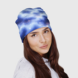 Шапка Сине-голубая волшебная дымка, цвет: 3D-принт — фото 2