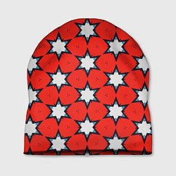 Шапка Звезды на красном, цвет: 3D-принт