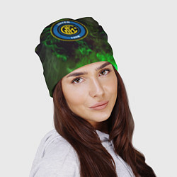 Шапка Интер кислотный огонь, цвет: 3D-принт — фото 2