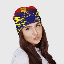 Шапка Liverpool полосы геометрия, цвет: 3D-принт — фото 2