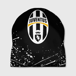 Шапка Juventus белые краски всплеск, цвет: 3D-принт