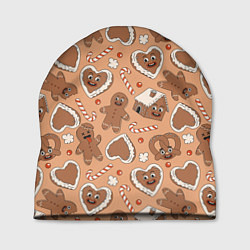 Шапка Паттерн с новогодним печеньем