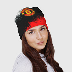 Шапка Манчестер Юнайтед краски всплеск, цвет: 3D-принт — фото 2