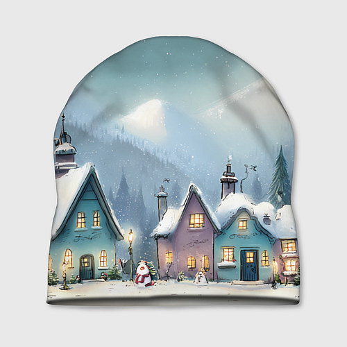 Шапка Новогодние дома / 3D-принт – фото 1