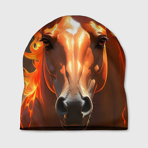 Шапка Портрет огненной лошади / 3D-принт – фото 1