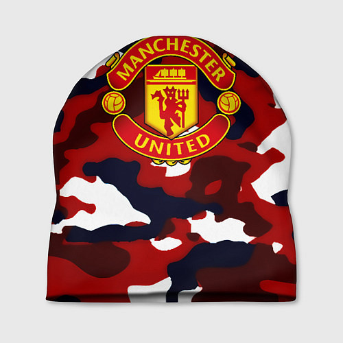 Шапка Манчестер Юнайтед камуфляж / 3D-принт – фото 1