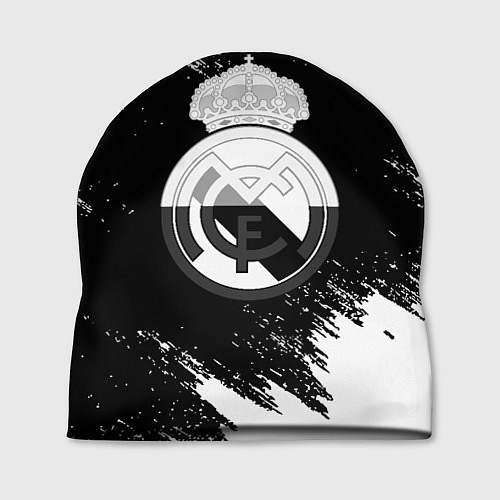 Шапка Реал Мадрид черно белые краски / 3D-принт – фото 1